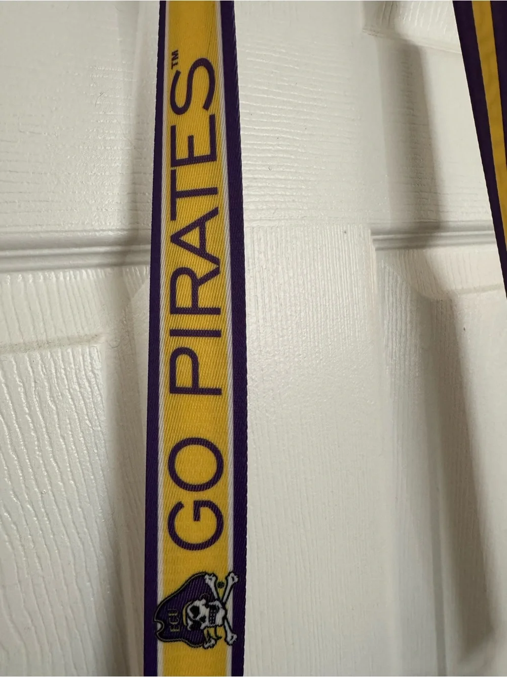 Clear Crossbody Bag with Purple Trim and Yellow Team Strap